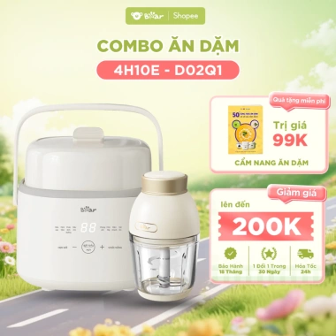Bộ Nồi Nấu Cháo Chậm BEAR 4H10E 1L + Máy Xay Ăn Dặm D02Q1 0.6L Giá 1.221.000đ Bộ Nồi Nấu Cháo Chậm BEAR 4H10E 1L + Máy Xay Ăn Dặm D02Q1 0.6L Giá 1.221.000đ