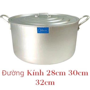Bộ Nồi Nhôm Tem Xanh Dày Dặn Đủ Kích Cỡ 16-30cm - Nhôm Hải Phòng Giá Ưu Đãi 170k