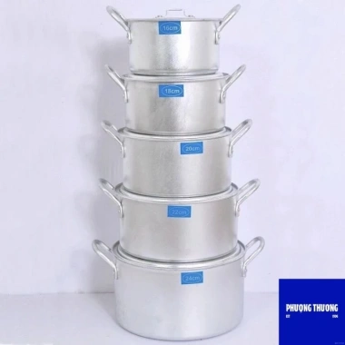 Bộ Nồi Nhôm Tem Xanh Dày Dặn Đủ Kích Cỡ 16-30cm - Nhôm Hải Phòng Giá Ưu Đãi 170k 8 Bộ Nồi Nhôm Tem Xanh Dày Dặn Đủ Kích Cỡ 16-30cm - Nhôm Hải Phòng Giá Ưu Đãi 170k 8