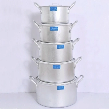 Bộ Nồi Nhôm Tem Xanh Dày Dặn Đủ Kích Cỡ 16-30cm - Nhôm Hải Phòng Giá Ưu Đãi 170k 10 Bộ Nồi Nhôm Tem Xanh Dày Dặn Đủ Kích Cỡ 16-30cm - Nhôm Hải Phòng Giá Ưu Đãi 170k 10