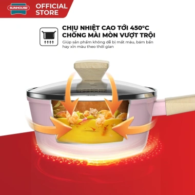 Bộ nồi phủ sứ Nano Sunhouse Healthy SHG7.979MP1/MT1 - Chống dính Nano Ceramic, dùng mọi loại bếp, giá ưu đãi 1,225,000 VND 6