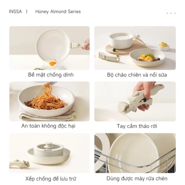 Bộ nồi Simplus x INSSA 2 món tháo rời chảo chiên 24cm nồi sữa 18cm chống dính giá 1.099.000đ 3 Bộ nồi Simplus x INSSA 2 món tháo rời chảo chiên 24cm nồi sữa 18cm chống dính giá 1.099.000đ 3