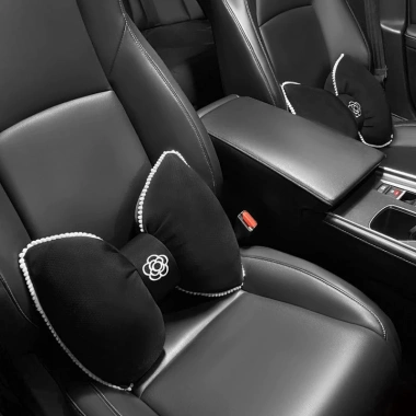 Bộ Nội Thất Hoa Trà: Gối Đầu Tựa Lựng, Lót Ghế & Lưng, Thùng Rác Sang Trọng - Giá 52.000 VND 4