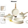 Bộ nồi vân đá Mitomo granite 4 món đúc nguyên khối, dùng mọi bếp - Giá ưu đãi 1.699.000 VNĐ