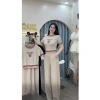 Bộ nữ áo len lông thỏ tay ngắn và quần suông ống rộng thu đông, mặc nhà ấm áp, chỉ 229k 5
