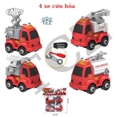 Bộ ô tô lắp ráp trẻ em 4 mẫu vàng đỏ - Mô hình xe công trình xây dựng kèm vít vặn, giá ưu đãi 111.198₫ 9 Bộ ô tô lắp ráp trẻ em 4 mẫu vàng đỏ - Mô hình xe công trình xây dựng kèm vít vặn, giá ưu đãi 111.198₫ 9