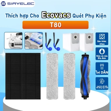 Bộ Phận Thay Thế Ecovacs T80: Con Lăn, Bàn Chải, Lọc HEPA, Túi Bụi, Cây Lau Sàn - 65.205₫