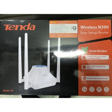 Bộ phát Tenda F6 Wi‑Fi 6 băng tần mạnh, tốc độ cao - Giá ưu đãi 289.000₫