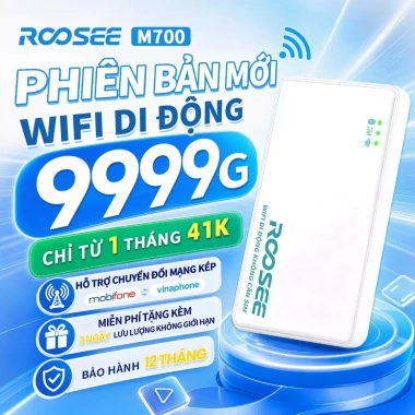 Bộ Phát Wifi 4G Cầm Tay Roosee M700 Nhỏ Gọn, Tốc Độ Cao, Không Cần SIM - 499k