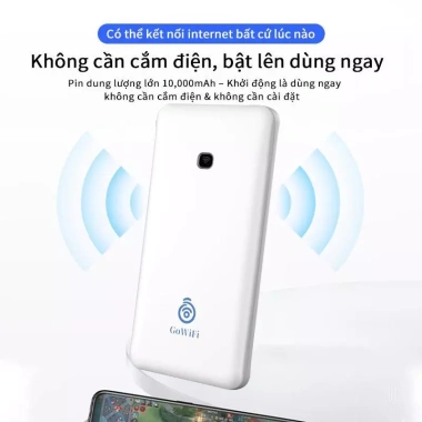 Bộ phát wifi 4G di động Mifi không cần SIM, công nghệ ESIM, pin 10.000mAh, gói tiết kiệm, chỉ 320.000 VND 2 Bộ phát wifi 4G di động Mifi không cần SIM, công nghệ ESIM, pin 10.000mAh, gói tiết kiệm, chỉ 320.000 VND 2