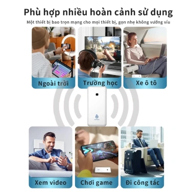 Bộ phát wifi 4G di động Mifi không cần SIM, công nghệ ESIM, pin 10.000mAh, gói tiết kiệm, chỉ 320.000 VND
