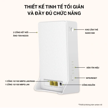 Bộ Phát Wifi 4G LTE Mercusys MB112-4G Không Dây, Chuẩn N, Tốc Độ 300Mbps, Giá ưu đãi 668k