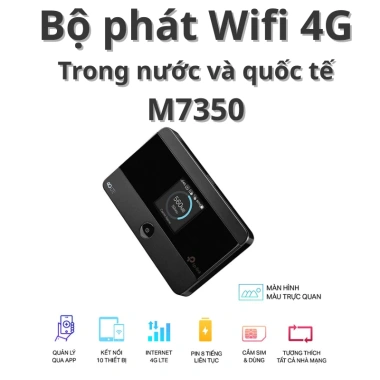 Bộ Phát Wifi 4G YooWifi M7.350 - Wifi Du Lịch Sim Chính Hãng, Giá 1.0 Triệu giảm 200k 4 Bộ Phát Wifi 4G YooWifi M7.350 - Wifi Du Lịch Sim Chính Hãng, Giá 1.0 Triệu giảm 200k 4