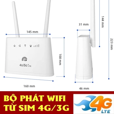 Bộ phát wifi 4G/3G B311 tốc độ 300Mbps, mạnh, bền, cắm 24/24 - Giá chỉ 699.000đ