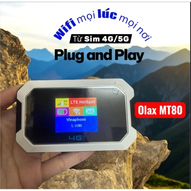 Bộ phát WiFi 4G/5G OLAX MT80 bỏ túi di động, màn hình, WiFi 6, sạc Type-C, hỗ trợ anten ngoài - Giá chỉ 579.000₫