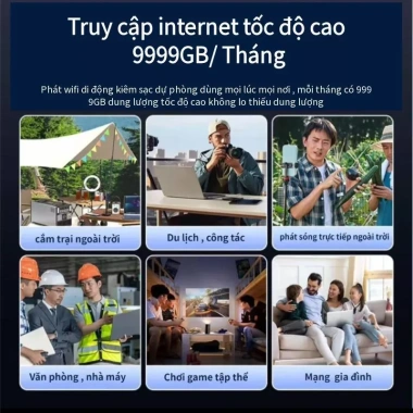 Bộ Phát Wifi Di Động 4G 8.000mAh - Sạc Dự Phòng Nhỏ Gọn, Kết Nối 300Mbps Trên Xe, Giá 399k 3