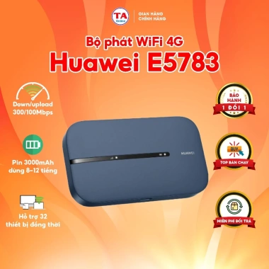 Bộ Phát WiFi Di Động 4G E5.783 300Mbps Pin 3.000mAh Hai Băng Tần Giá 1.990.000 VND