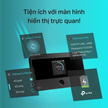 Bộ Phát Wifi Di Động TP-Link M7.350 3G/4G LTE Pin 8h Liên Tục - Giá 1.459.000₫ 3