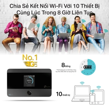 Bộ Phát Wifi Di Động TP-Link M7.350 3G/4G LTE Pin 8h Liên Tục - Giá 1.459.000₫ 5