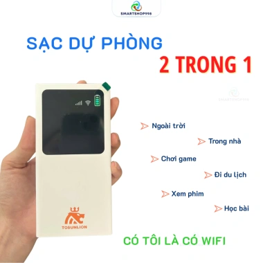 Bộ Phát Wifi Kiêm Sạc Dự Phòng 10.000mAh Tốc Độ Cao, Kết Nối Đa Thiết Bị 729.000đ 6