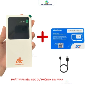 Bộ Phát Wifi Kiêm Sạc Dự Phòng 10.000mAh Tốc Độ Cao, Kết Nối Đa Thiết Bị 729.000đ 7