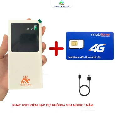 Bộ Phát Wifi Kiêm Sạc Dự Phòng 10.000mAh Tốc Độ Cao, Kết Nối Đa Thiết Bị 729.000đ 8