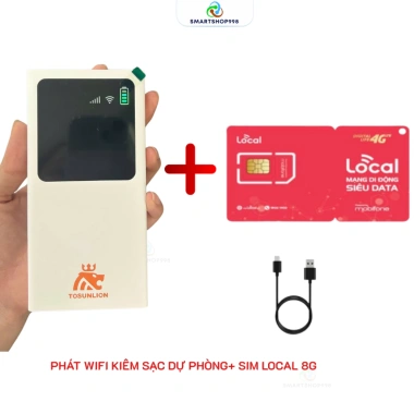 Bộ Phát Wifi Kiêm Sạc Dự Phòng 10.000mAh Tốc Độ Cao, Kết Nối Đa Thiết Bị 729.000đ 10
