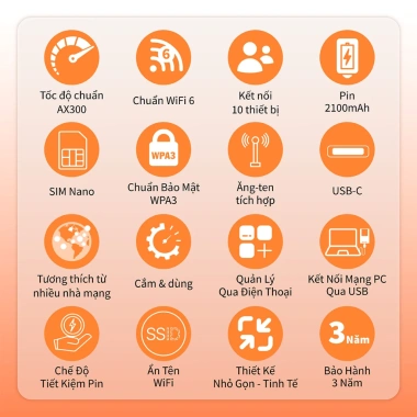 Bộ Phát Wifi Tenda 4G LTE 4G180 - Wifi 6 tốc độ cao, giảm giá 869.000 VND