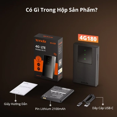 Bộ Phát Wifi Tenda 4G LTE 4G180 - Wifi 6 tốc độ cao, giảm giá 869.000 VND