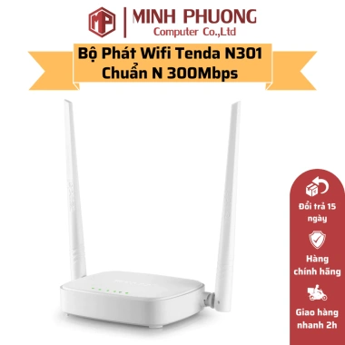 Bộ Phát WiFi Tenda N301 chuẩn N 300Mbps - Hàng chính hãng, giá chỉ 239.000 VND