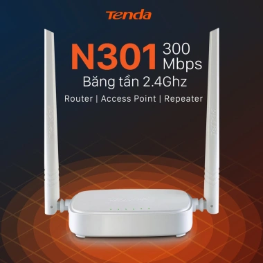 Bộ Phát WiFi Tenda N301 chuẩn N 300Mbps - Hàng chính hãng, giá chỉ 239.000 VND 3