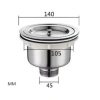 Bộ phễu thoát inox 110mm-140mm cho chậu rửa bát, bầu xả hộc chén, giá ưu đãi 65k 5