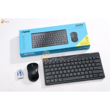 Bộ phím chuột không dây Rapoo 8.000M Multi‑mode Bluetooth + USB – Giá 399.000 VND