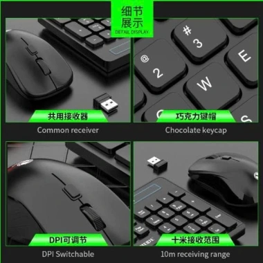 Bộ phím chuột không dây TJ 808 mini G1.000 - bảo hành 6 tháng, lỗi 1 đổi 1, chỉ 170k