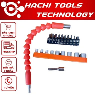 Bộ phụ kiện 21 chi tiết đa năng cho máy khoan pin, máy siết bulong - Giá 45.000₫