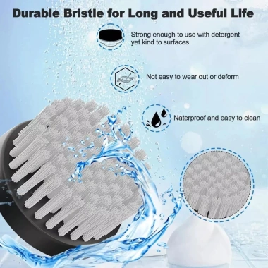 Bộ Phụ Kiện Bàn Chải Vệ Sinh Qimedo - Đầu Đa Năng Chống Nước, Pin 21V, Chuyển Đổi Nguồn 8