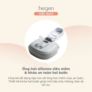 Bộ phụ kiện bình ống hút Hegen Straw Spout PPSU 330ml nắp nhỏ - Nhiều màu, an toàn cho bé, giảm giá 385.000₫