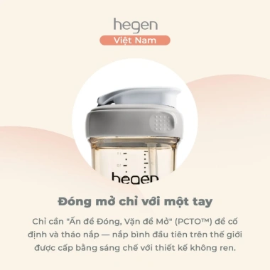 Bộ phụ kiện bình ống hút Hegen Straw Spout PPSU 330ml nắp nhỏ - Nhiều màu, an toàn cho bé, giảm giá 385.000₫