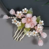 Bộ phụ kiện Hanfu: Vật trang sức đầu, kẹp tóc, bông tai, lược - Giá chỉ 75.816 VND 2