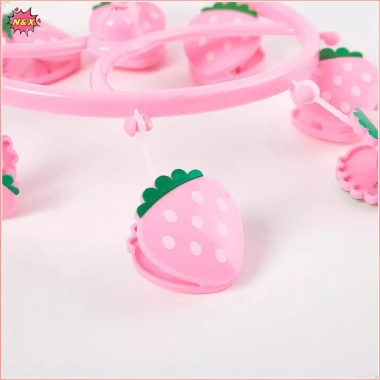 Bộ phụ kiện ký túc xá sinh viên N & X màu hồng dễ thương - dâu tây, móc treo quần áo hình trái tim, kẹp tất & kẹp đồ lót - Giá ưu đãi 54.560 VND