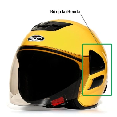 Bộ phụ kiện mũ bảo hiểm 3/4 đầu GRO HELMET - mũ Honda, nửa đầu, giá 4.000₫