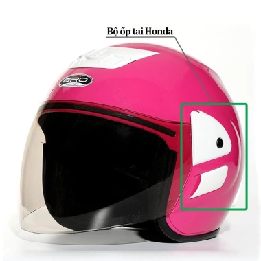 Bộ phụ kiện mũ bảo hiểm 3/4 đầu GRO HELMET - mũ Honda, nửa đầu, giá 4.000₫