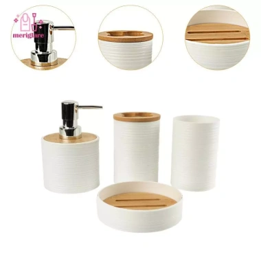 Bộ Phụ Kiện Phòng Tắm Nhựa Đầy Đủ: Giá Đỡ Bàn Chải, Đĩa Xà Phòng, Trang Trí Gia Đình và Khách Sạn - Giá Ưu Đãi 3