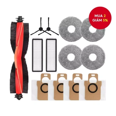 Bộ phụ kiện Robot hút bụi Xiaomi X20 Max X20 Pro: chổi chính, chổi cạnh, khăn lau, bộ lọc, túi bụi - Giá ưu đãi 239.800₫