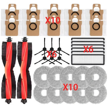 Bộ phụ kiện robot lau sàn Xiaomi X20 Pro, X20 Max, D102GL, D109GL – chổi chính, chổi cạnh, vải lọc giá ưu đãi 413.600₫ bảo hành 12 tháng