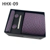 Bộ phụ kiện thời trang nam sang trọng: cà vạt paisley, khăn tay, khuy sét, kẹp tóc trong hộp quà - Giảm giá 19.9k 4