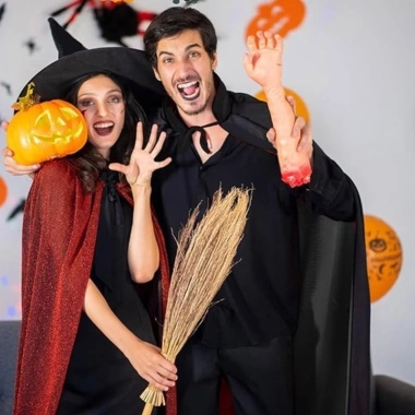 Bộ Phụ Kiện Trang Phục Phù Thủy Halloween Cosplay - Áo Khoác, Mũ cho Trẻ Em & Người Lớn, Giảm giá 102.492₫