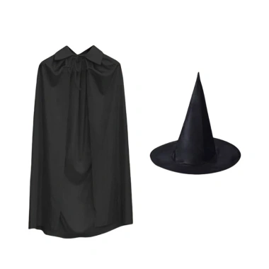 Bộ Phụ Kiện Trang Phục Phù Thủy Halloween Cosplay - Áo Khoác, Mũ cho Trẻ Em & Người Lớn, Giảm giá 102.492₫