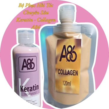 Bộ Phục Hồi Tóc Chuyên Sâu Keratin + Collagen A86 120ml Giá 200k Dùng tại nhà
