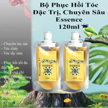 Bộ Phục Hồi Tóc Essence 120ml - Dưỡng sâu, giảm rụng, giá 60.000 VND Bộ Phục Hồi Tóc Essence 120ml - Dưỡng sâu, giảm rụng, giá 60.000 VND